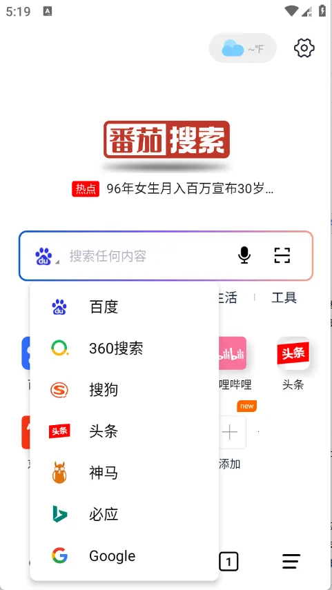 番茄搜索(无广告浏览器)